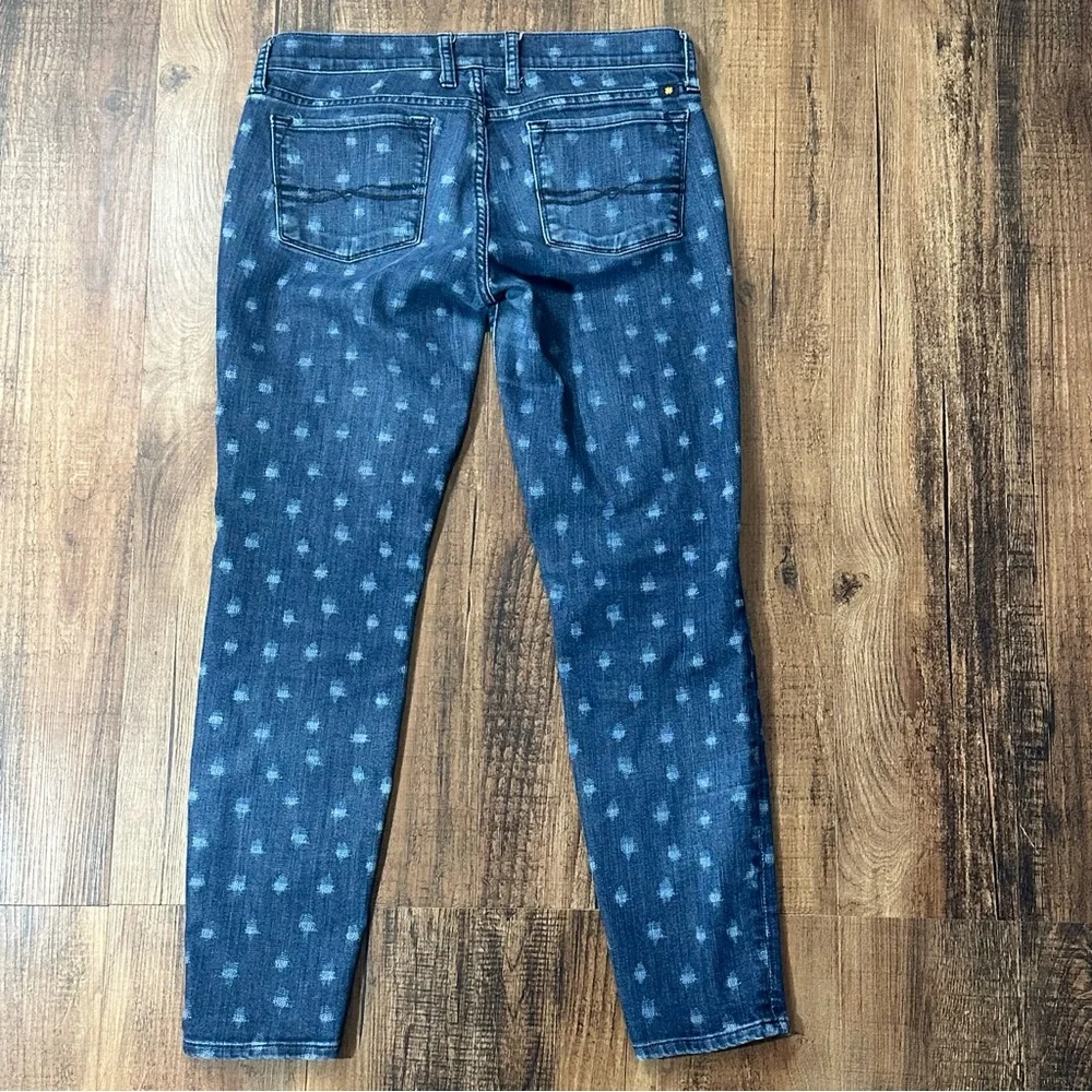 LUCKY BRAND CHARLIE SKINNY Low Rise Ikat Dot Pattern Ankle Jeans 6 / 28
